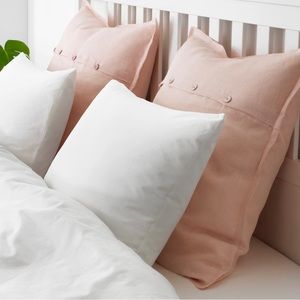 Ikea AINA 26 x 26” blush linen pillow covers.